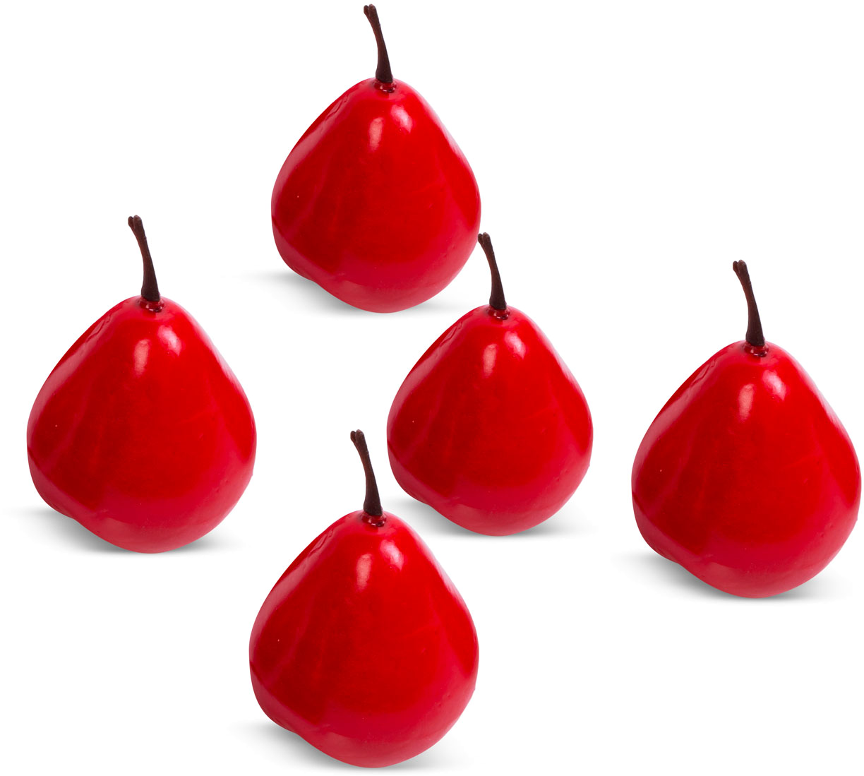 FAMILY CHRISTMAS Karácsonyi dekoráció, piros gyümölcs, 6 cm, 5 db / csomag (58550)