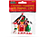 FAMILY CHRISTMAS Karácsonyi mágneses dekoráció, 2 az 1-ben, mézeskalács házikó hóemberrel, 85 x 75 mm (58553B)