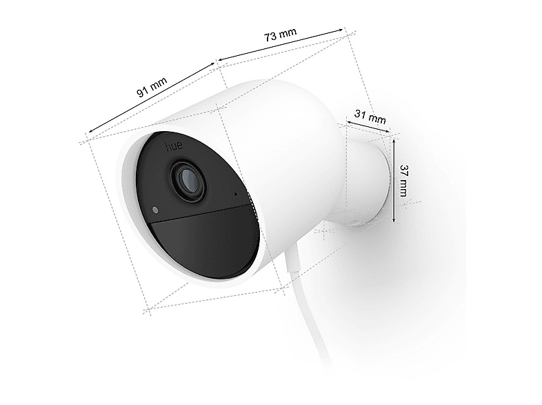 Philips Hue Secure, Überwachungskamera (Anzahl Kameras: 1, für Innen + Außen, Nachtsichtfunktion, Netzbetrieb, Weiß) — Foto 3 von 5
