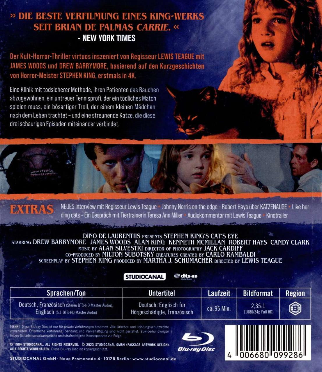 Stephen King: Katzenauge Blu-ray