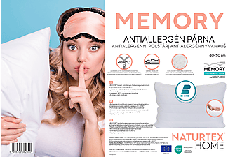 NATURTEX Memory antiallergén kispárna,  40x50cm, 450g