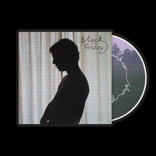 CD-Cover mit Silhouette eines Mannes, den Worten 'Black Friday' und 'darkness'.