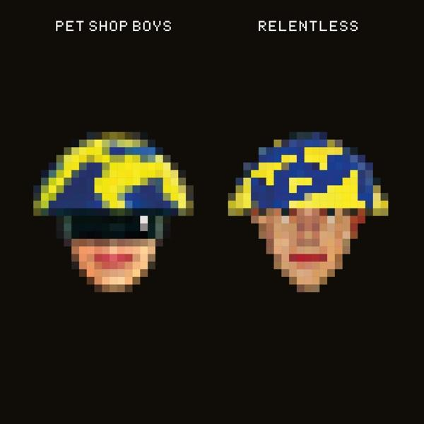 Album borító: Pixeles arcok pixeles sisakokkal; kék és sárga színek. Fekete háttér.