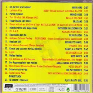 Gelbes CD-Cover mit Titelliste und Credits.