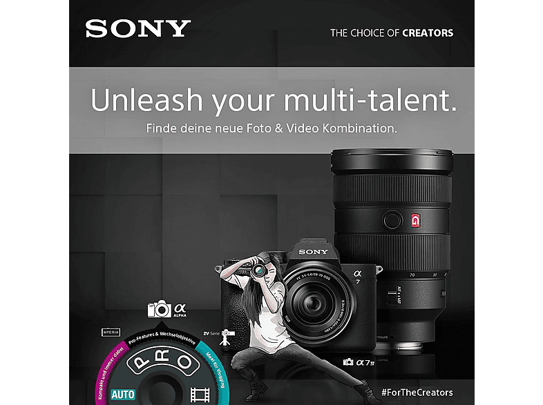SONY Alpha 7 M4 Body (ILCE-7M4) Systemkamera, 7,6 cm Display Touchscreen, WLAN