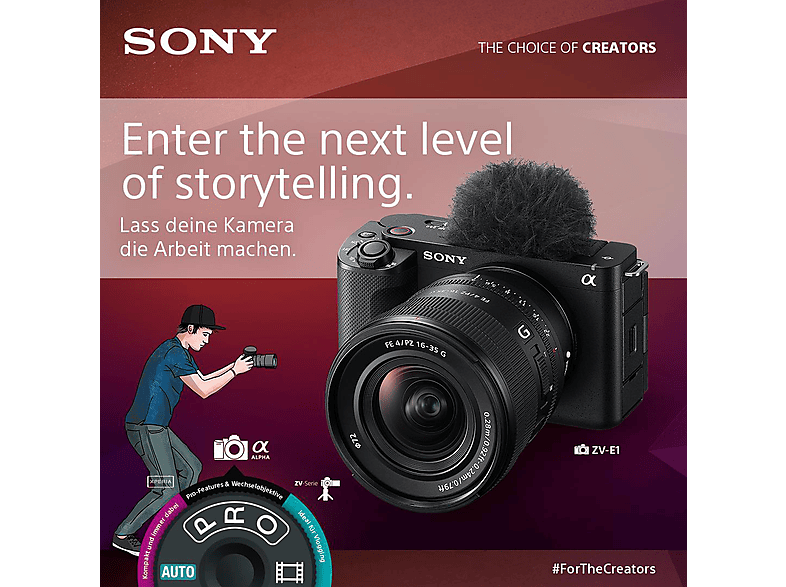 Thumbnail - SONY ZV-E1 Body Vollformatkamera, 7,5 cm Display Touchscreen, WLAN