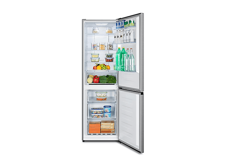 HISENSE RB390N4BCC Kühlgefrierkombination (C, 304 l, 1860 mm hoch, Edelstahl)