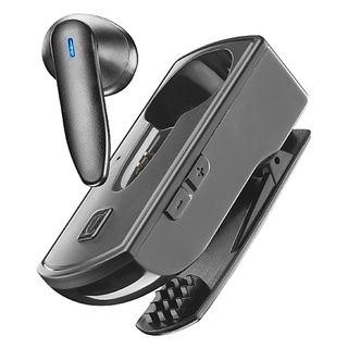 Auriculares inalámbricos - CellularLine Mono Clip Pro, Bluetooth, Con cancelación de ruido, Supraaurales, Negro