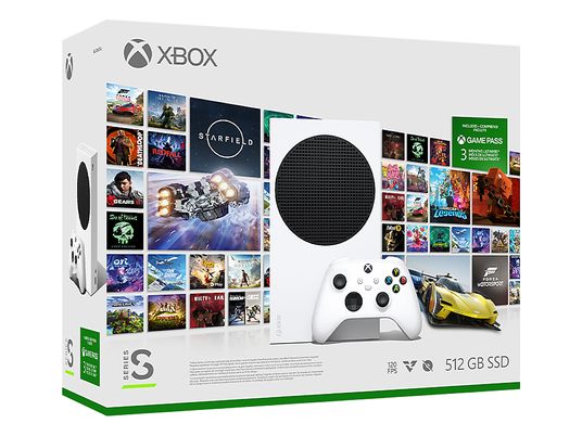 Xbox Series S 512 GB - Starter-Paket - Spielekonsole - Weiss/Schwarz