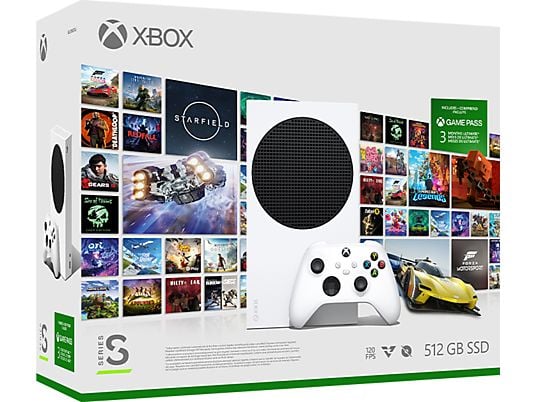Xbox Series S 512 Go - Starter Pack - Console de jeu - Blanc/Noir