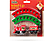 FAMILY CHRISTMAS Karácsonyi kisvasút, felhúzható, piros / zöld, 20 cm (58564)
