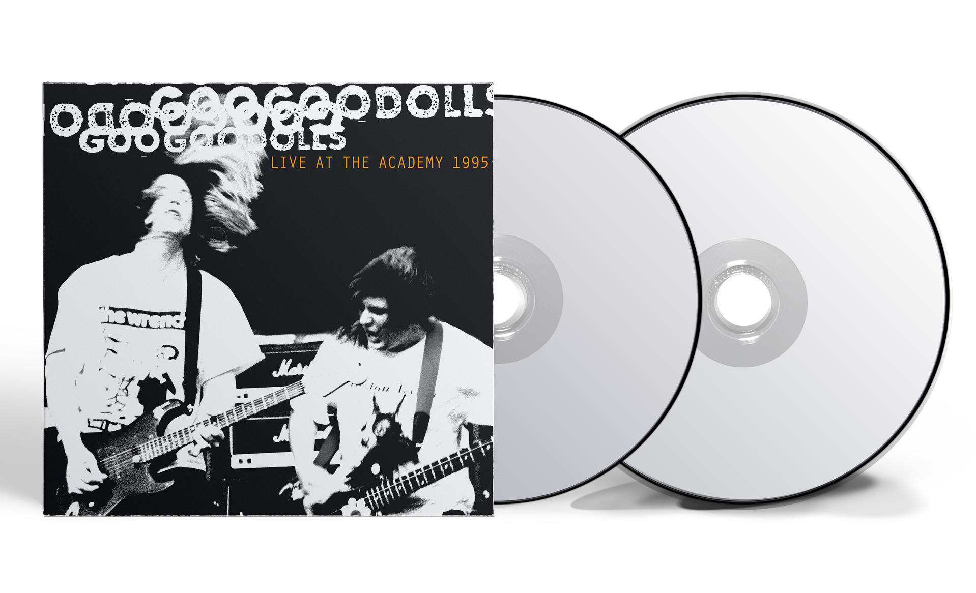 Albumcover für Goo Goo Dolls Live at the Academy 1995, mit zwei CDs rechts.