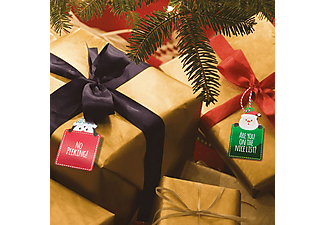 FAMILY CHRISTMAS Karácsonyi ajándék címke, papír, 9 x 5 cm, 12 db / csomag (58525)