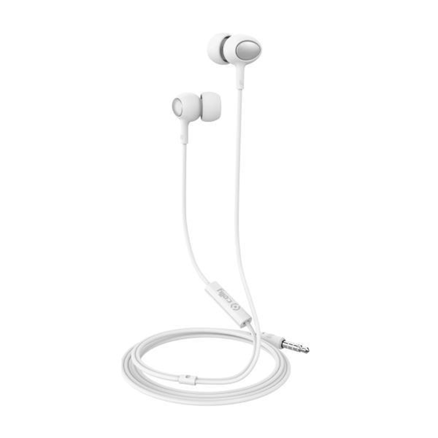 Celly Stereo EAR 3.5Mm Round Auricolari, Bianco
