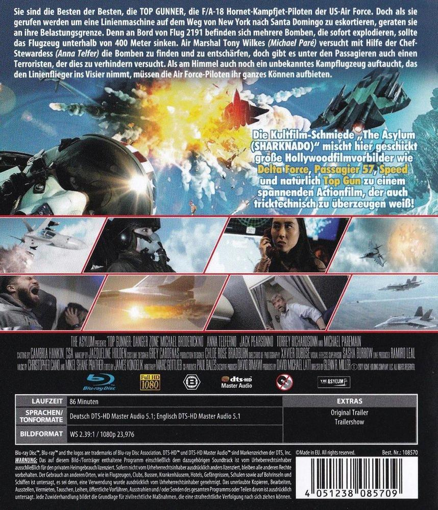 Die Rückseite einer Film-DVD. Sie zeigt Bilder aus dem Film, Schauspieler und Text über den Film.