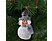 FAMILY CHRISTMAS Karácsonyfadísz, poliészter hóember, 10 cm, 4 db / csomag (58725)