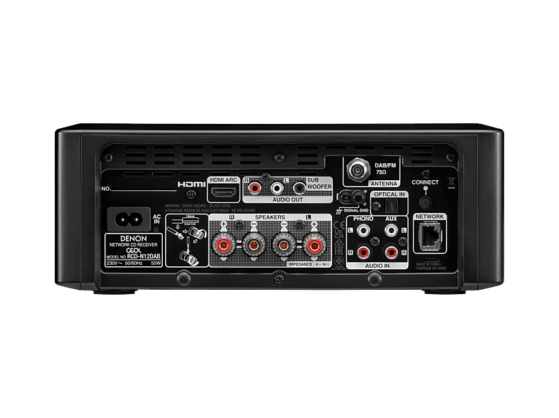 Denon CEOL N12DAB Design-Komplettsystem, Black; Kompakt Anlage — Foto 2 von 2