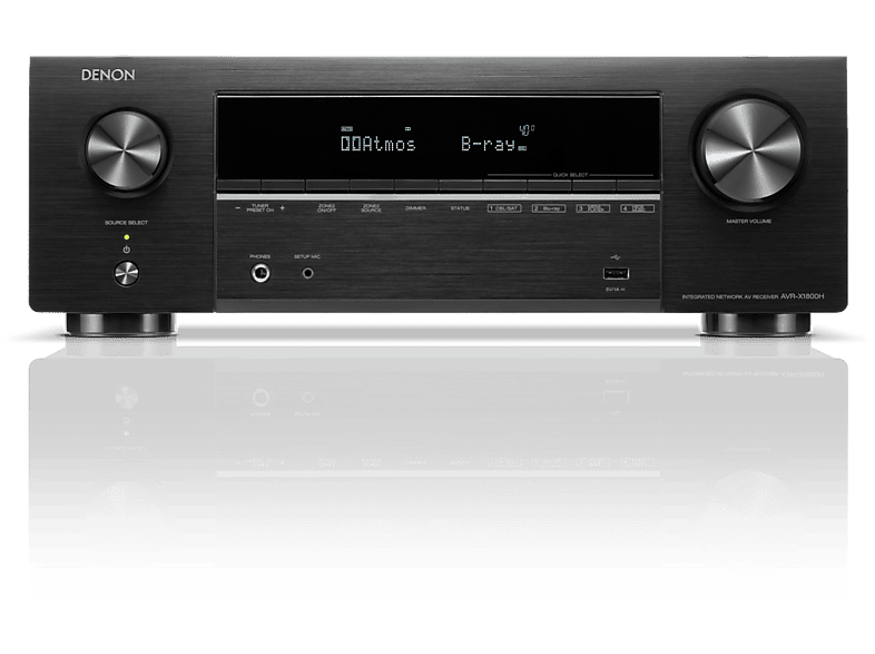 Denon AVR-X1800H 7.2-Kanal 8K-AV-Verstärker mit HEOS Built-in, Black; AV-Receiver