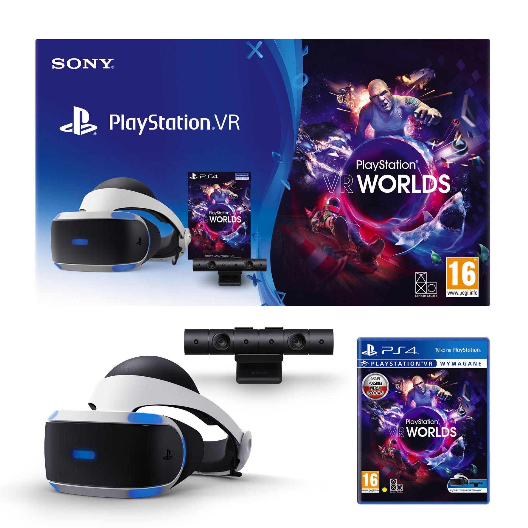Gogle Wirtualnej Rzeczywistości SONY PlayStation VR + PlayStation