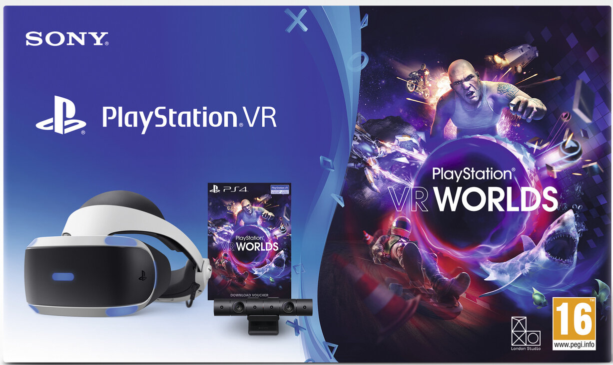 Gogle Wirtualnej Rzeczywistości SONY PlayStation VR + PlayStation Camera V2 + VR Worlds (Voucher)
