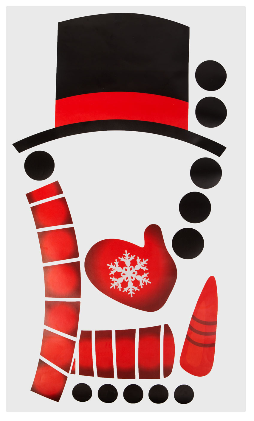 FAMILY CHRISTMAS Karácsonyi matrica szett, hóember, 40 x 70 cm (58532)