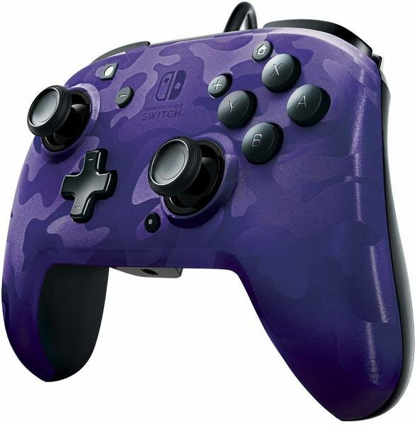 Kontroler PDP Faceoff Deluxe+ Audio Wired Controller - Camo Purple