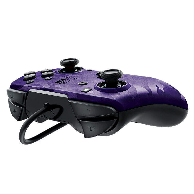 Kontroler PDP Faceoff Deluxe+ Audio Wired Controller - Camo Purple