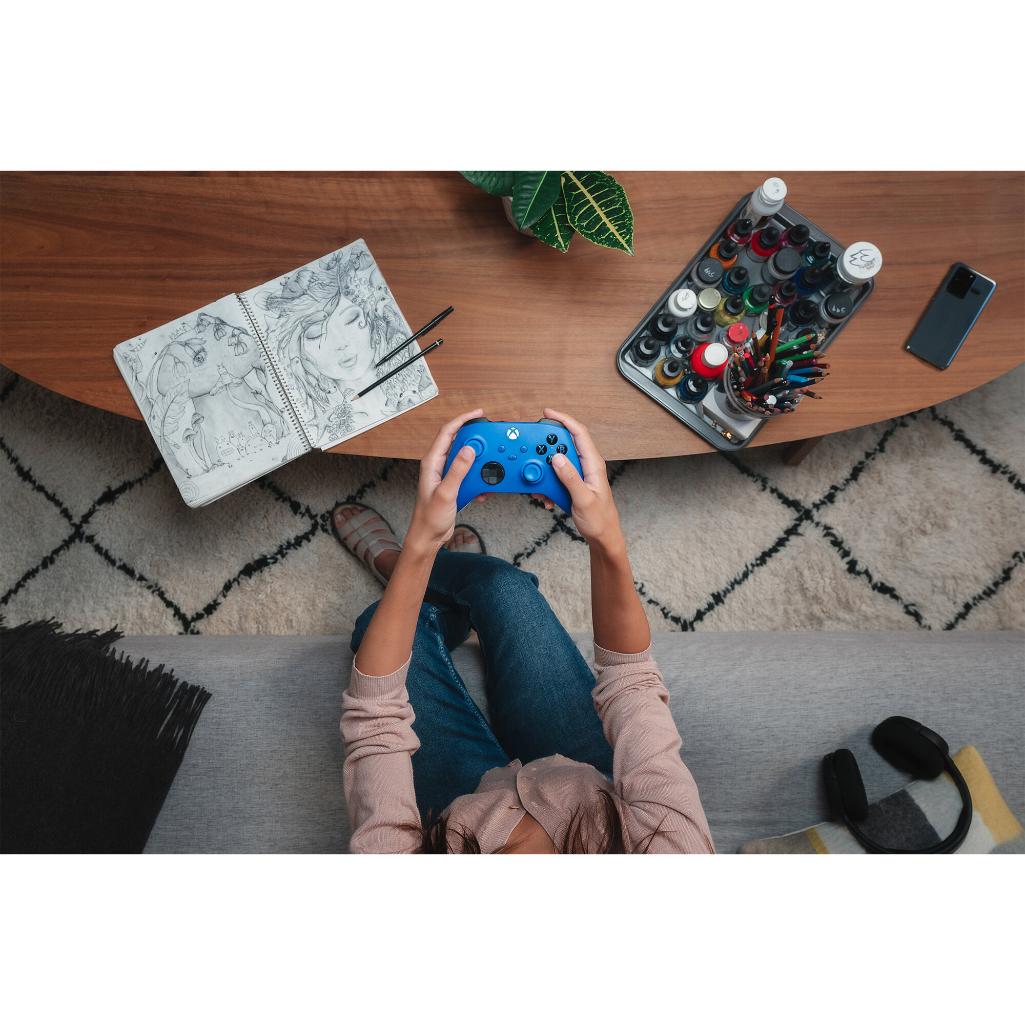 Kontroler bezprzewodowy MICROSOFT QAT-00002 Xbox Shock Blue