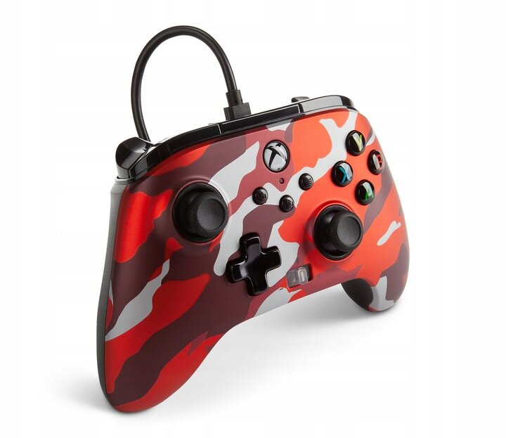 Kontroler POWERA Enhanced Wired Controller Camo Red do Xbox Series/Xbox One