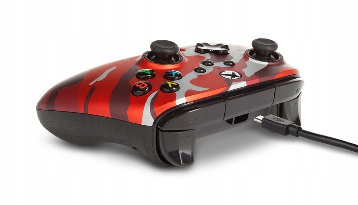 Kontroler POWERA Enhanced Wired Controller Camo Red do Xbox Series/Xbox One