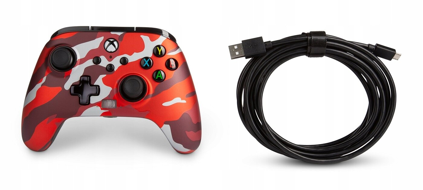Kontroler POWERA Enhanced Wired Controller Camo Red do Xbox Series/Xbox One
