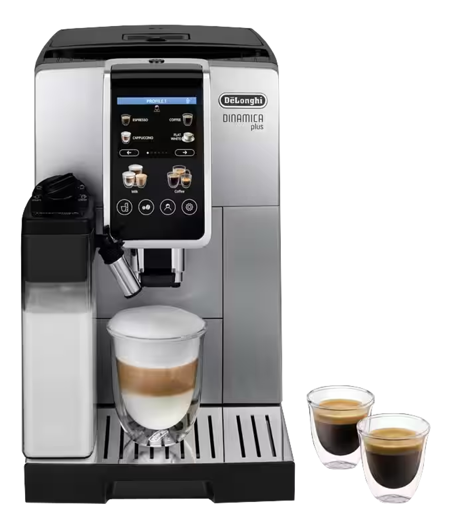 Réservoir d'eau avec poignée argentée - Compatible avec les machines à café DeLonghi Dinamica