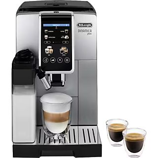 DE-LONGHI Dinamica Plus ECAM380.85.SB - Kaffeevollautomat (Silber/Schwarz)