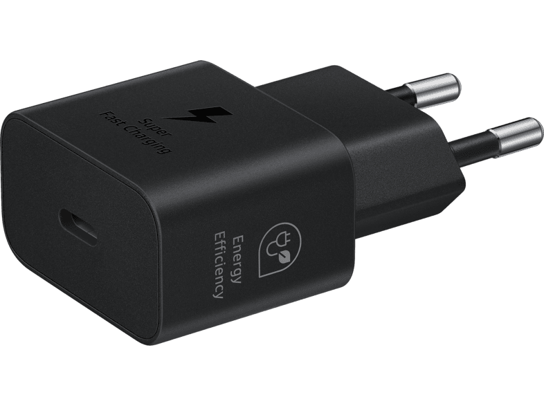 Samsung Ladegerät USB-C, Schwarz (EP-T2510X); Schnellladeadapter mit Datenkabel — Foto 3 von 4