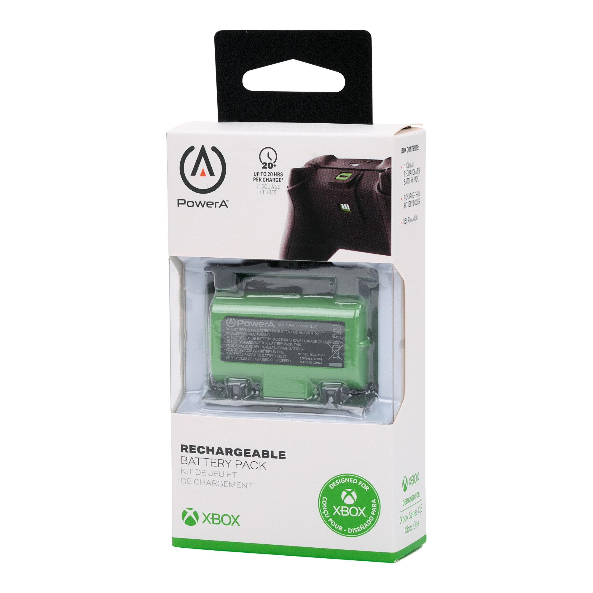 Akumulator PowerA do kontrolera Xbox w opakowaniu.