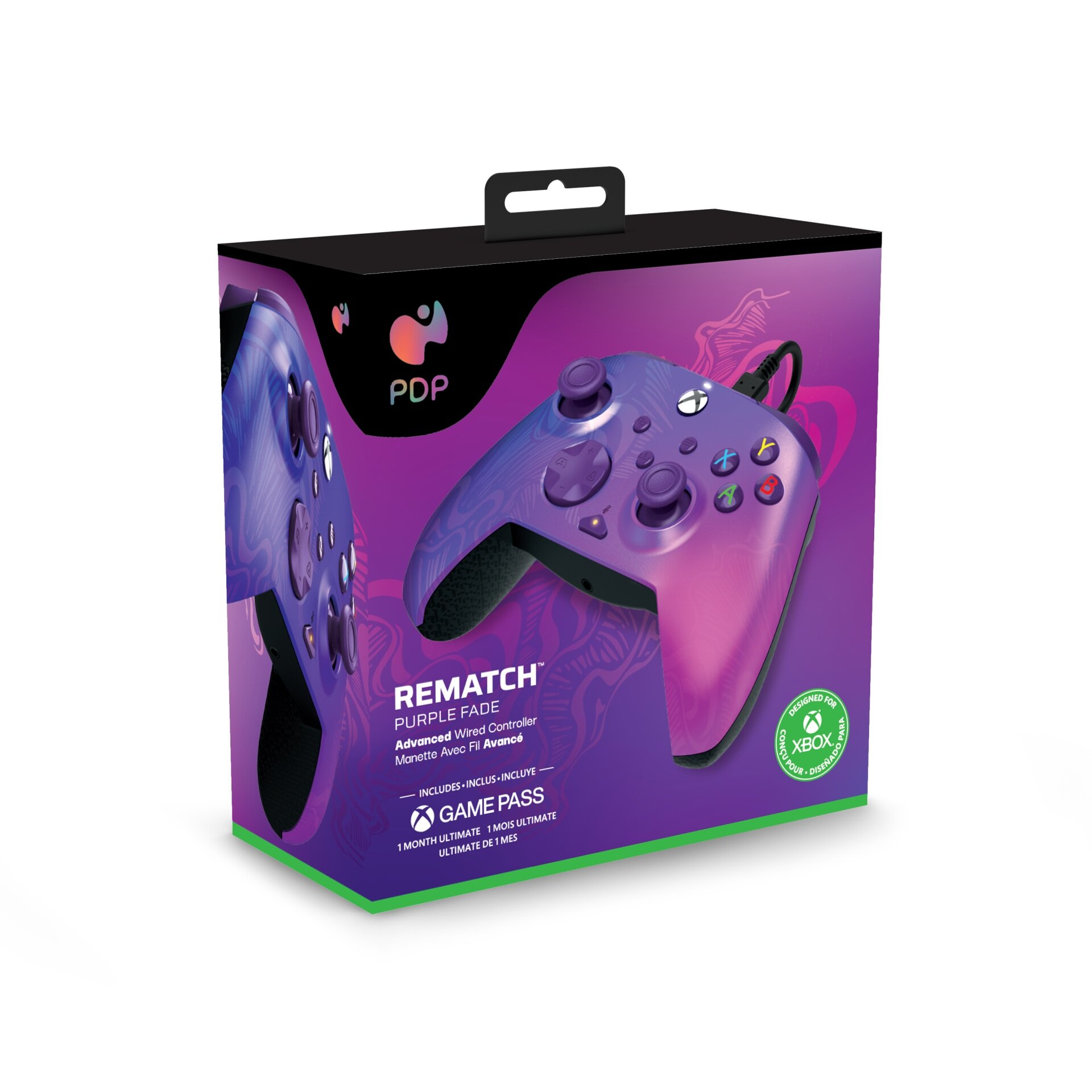 Kontroler przewodowy PDP Rematch Purple Fade do Xbox Series/Xbox One/PC