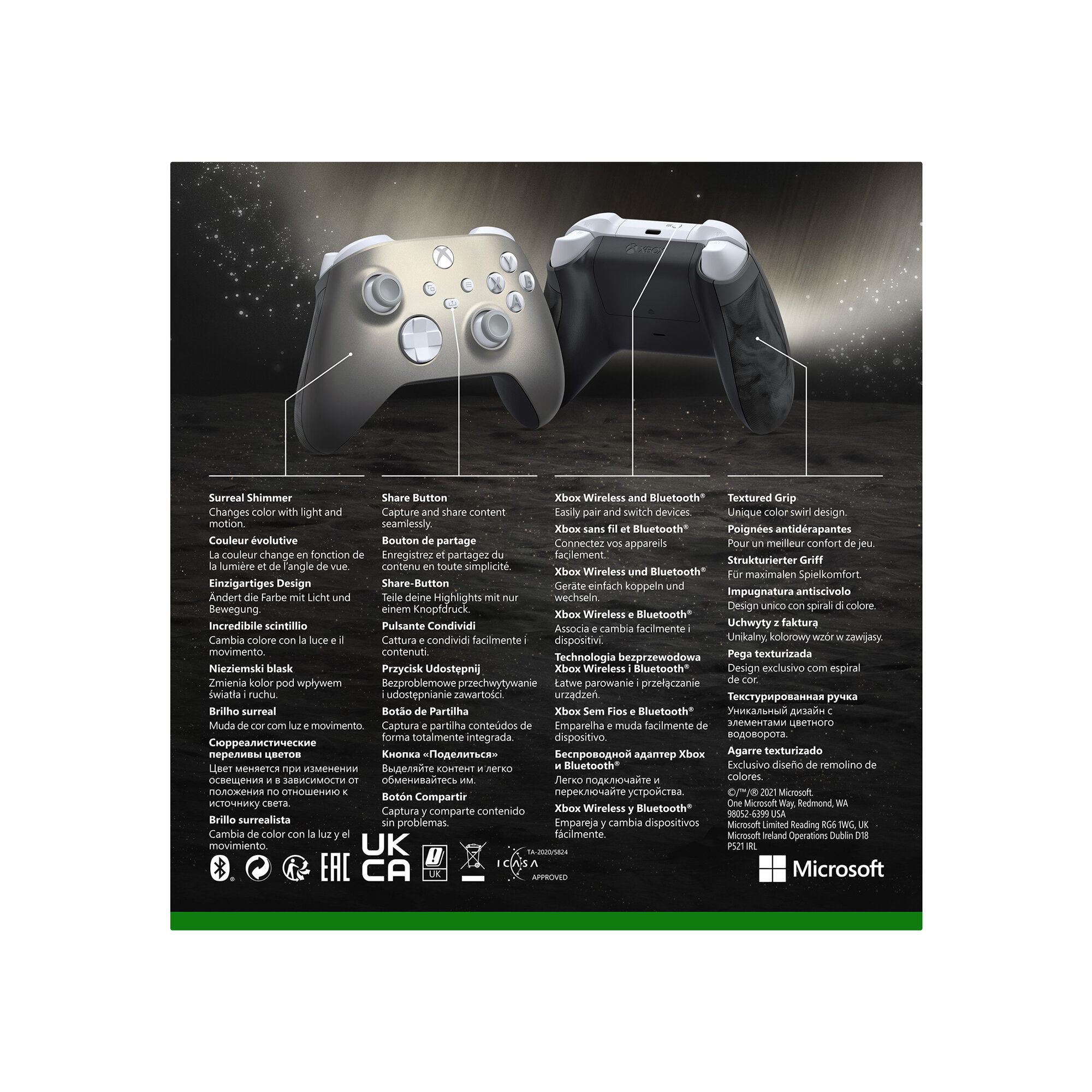 Kontroler bezprzewodowy MICROSOFT QAU-00040 Xbox wersja specjalna Lunar Shift