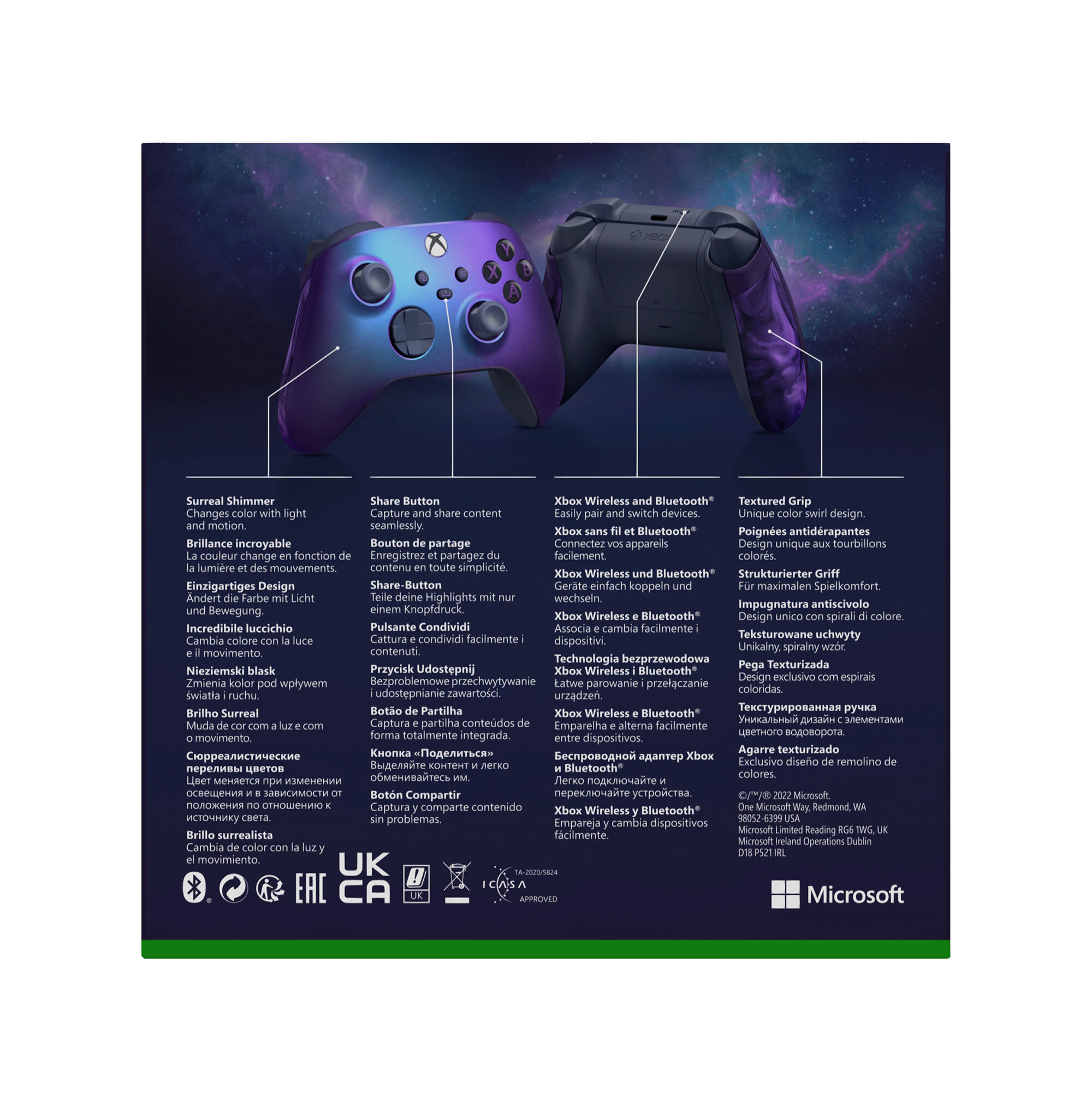 Kontroler bezprzewodowy MICROSOFT QAU-00087 Xbox wersja specjalna Stellar Shift