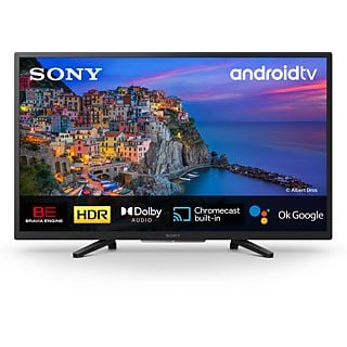 TV LED 32" - Sony 32W800, HDR, Android TV, Smart TV, DVB-T2 (H.265), Procesador Bravia Engine, Asistente de Voz, Negro