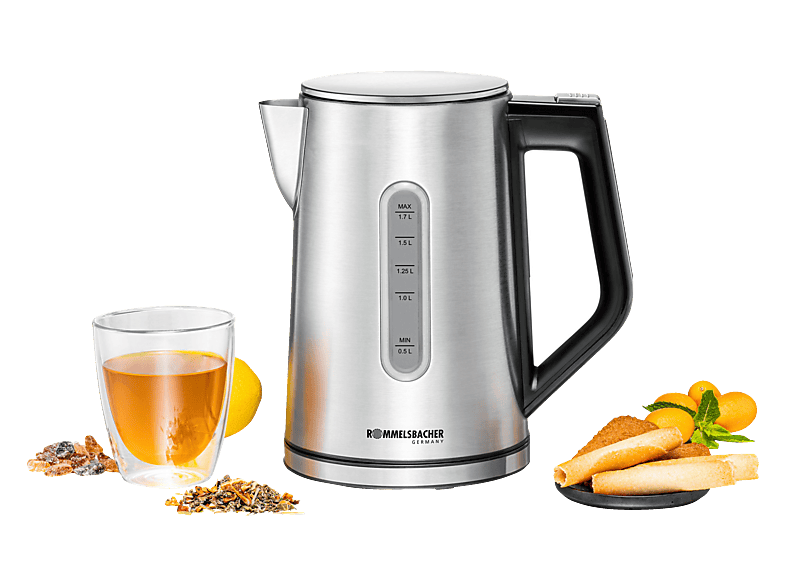ROMMELSBACHER WK 3000 Wasserkocher, Edelstahl