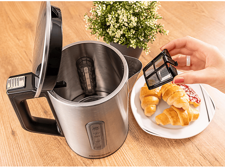 ROMMELSBACHER WK 3000 Wasserkocher, Edelstahl