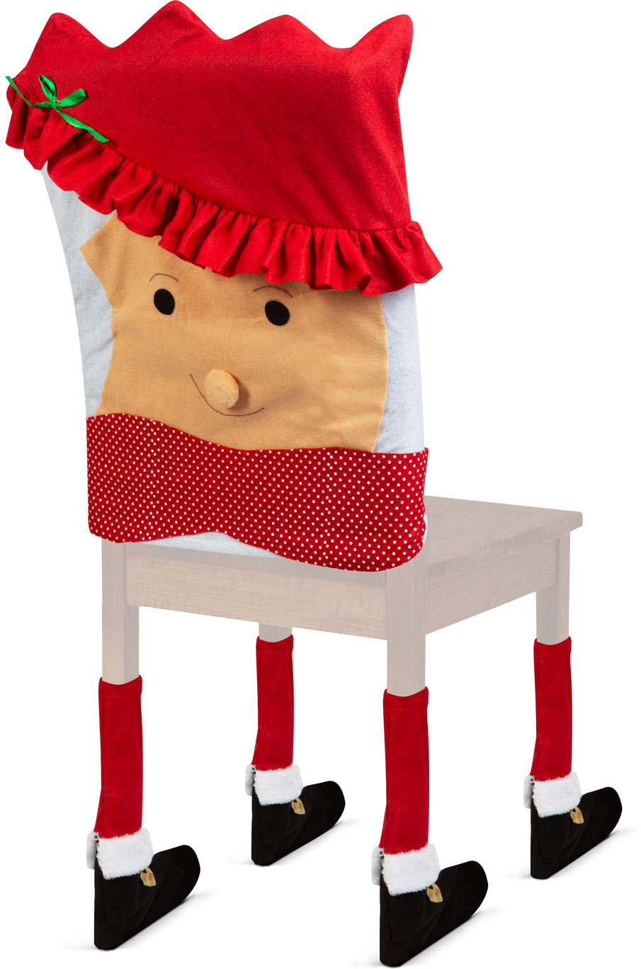 FAMILY CHRISTMAS Karácsonyi székdekor lábbal, Télanyó, 50 x 55 cm (58736B)