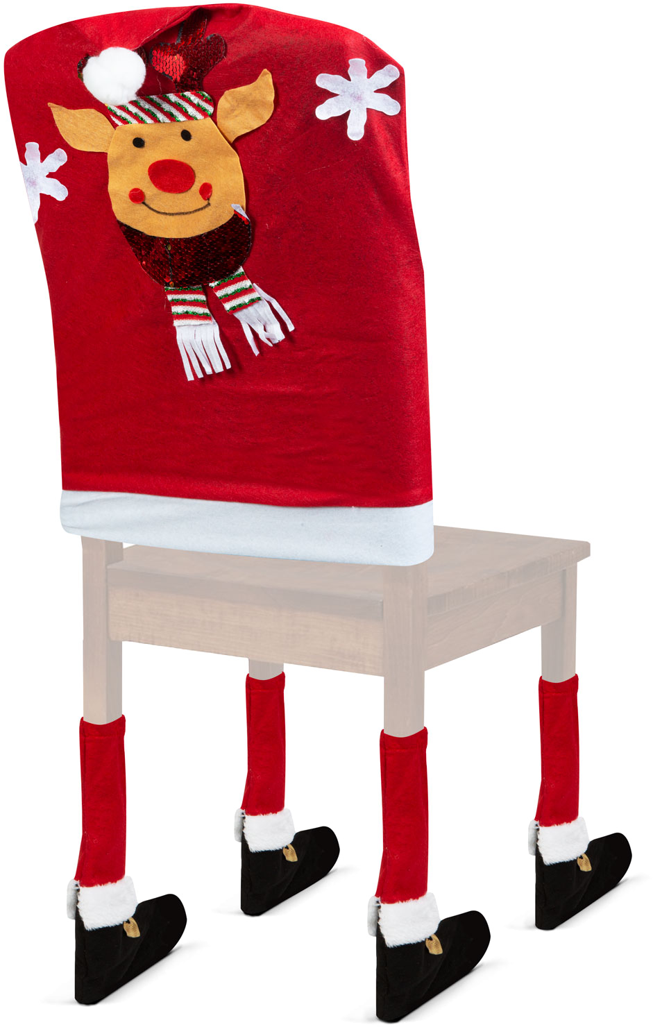 FAMILY CHRISTMAS Karácsonyi székdekor lábbal, Rénszarvas, 50 x 60 cm (58737C)