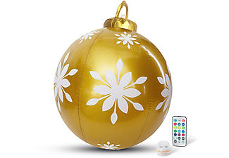 FAMILY CHRISTMAS Felfújható RGB LED-es  karácsonyi gömb, 60 cm (58740D)