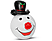FAMILY CHRISTMAS Felfújható hóemberfej, piros / kék LED-del (58741A)