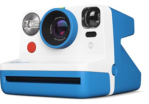 Cámara instantánea - Polaroid Now Generation 2, Flash preciso, Exposición doble, Batería recargable, Azul