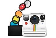 Cámara instantánea - Polaroid Now+ 2ª Generation, Enfoque automático, Montura trípode, Kit lentes colores, Blanco