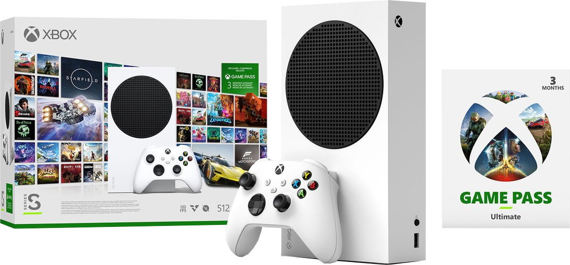 MICROSOFT Xbox Series S 512 GB + 3 maand Game Pass Ultimate (RRS-00152)