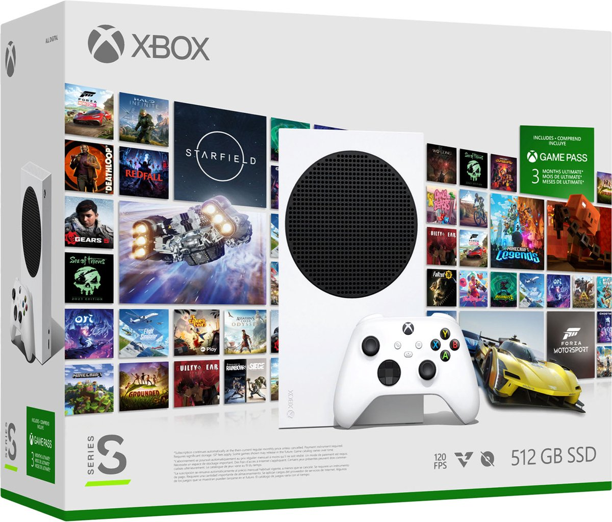 MICROSOFT Xbox Series S 512 GB + 3 maand Game Pass Ultimate (RRS-00152)