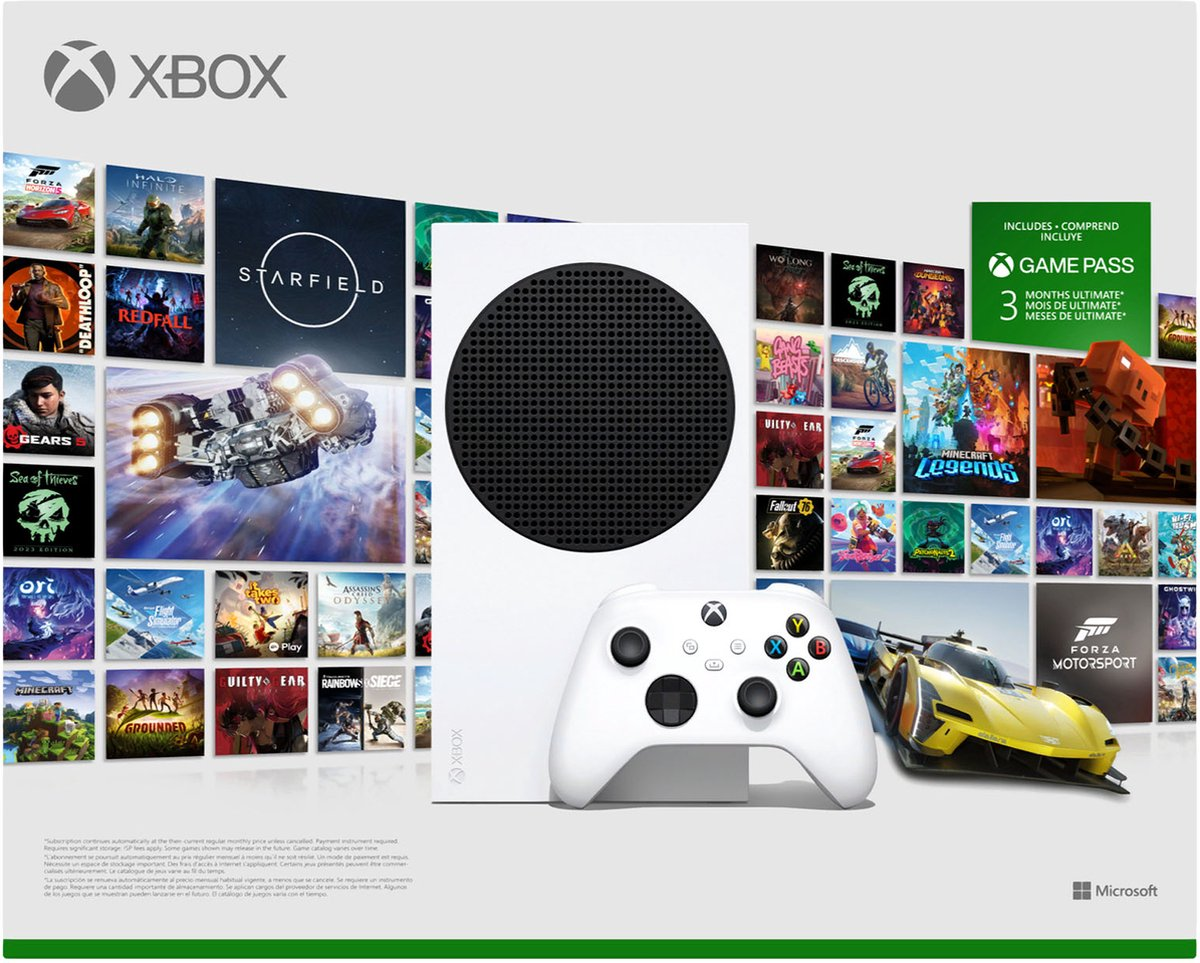 MICROSOFT Xbox Series S 512 GB + 3 maand Game Pass Ultimate (RRS-00152)